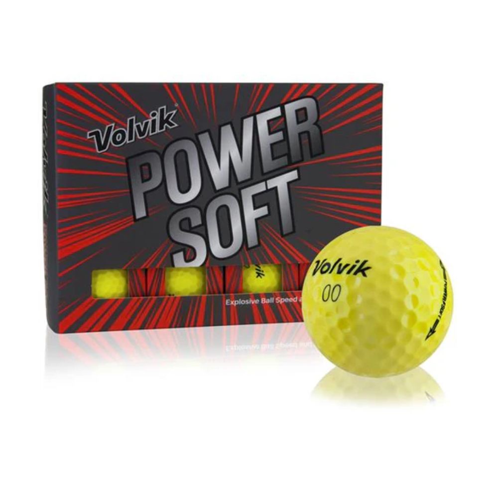 Volvik Power Soft Coloured Golf Ball - Yellow