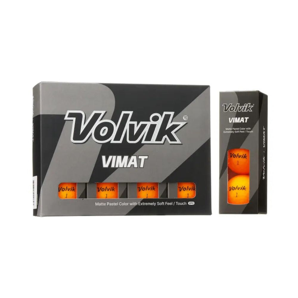 Volvik Vimat Matte Pastel Color Golf Ball - Orange