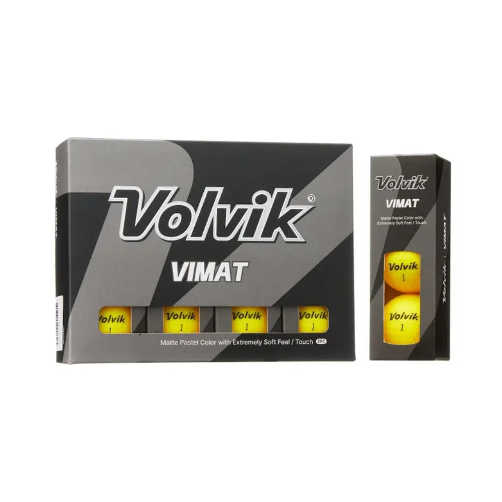 Volvik Vimat Matte Pastel Color Golf Ball - Yellow