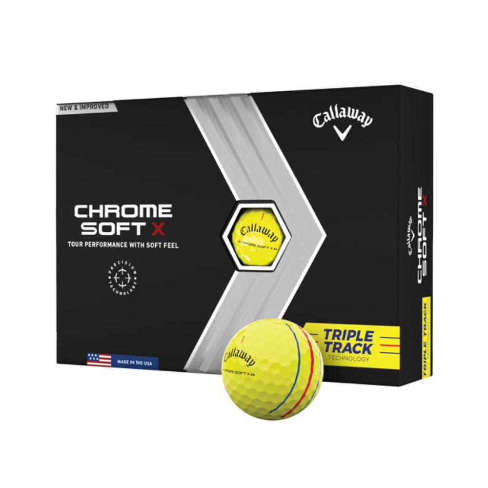 Callaway Chrome Soft X Triple Track Golf Balls - Yellow In India | golfedge  | India’s Favourite Online Golf Store | golfedgeindia.com