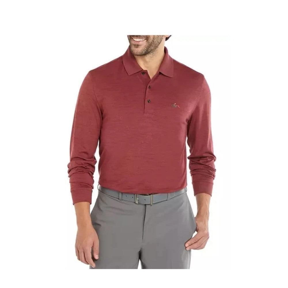 Greg Norman Long Sleeve Space Dye Polo Tshirt In India | golfedge  | India’s Favourite Online Golf Store | golfedgeindia.com