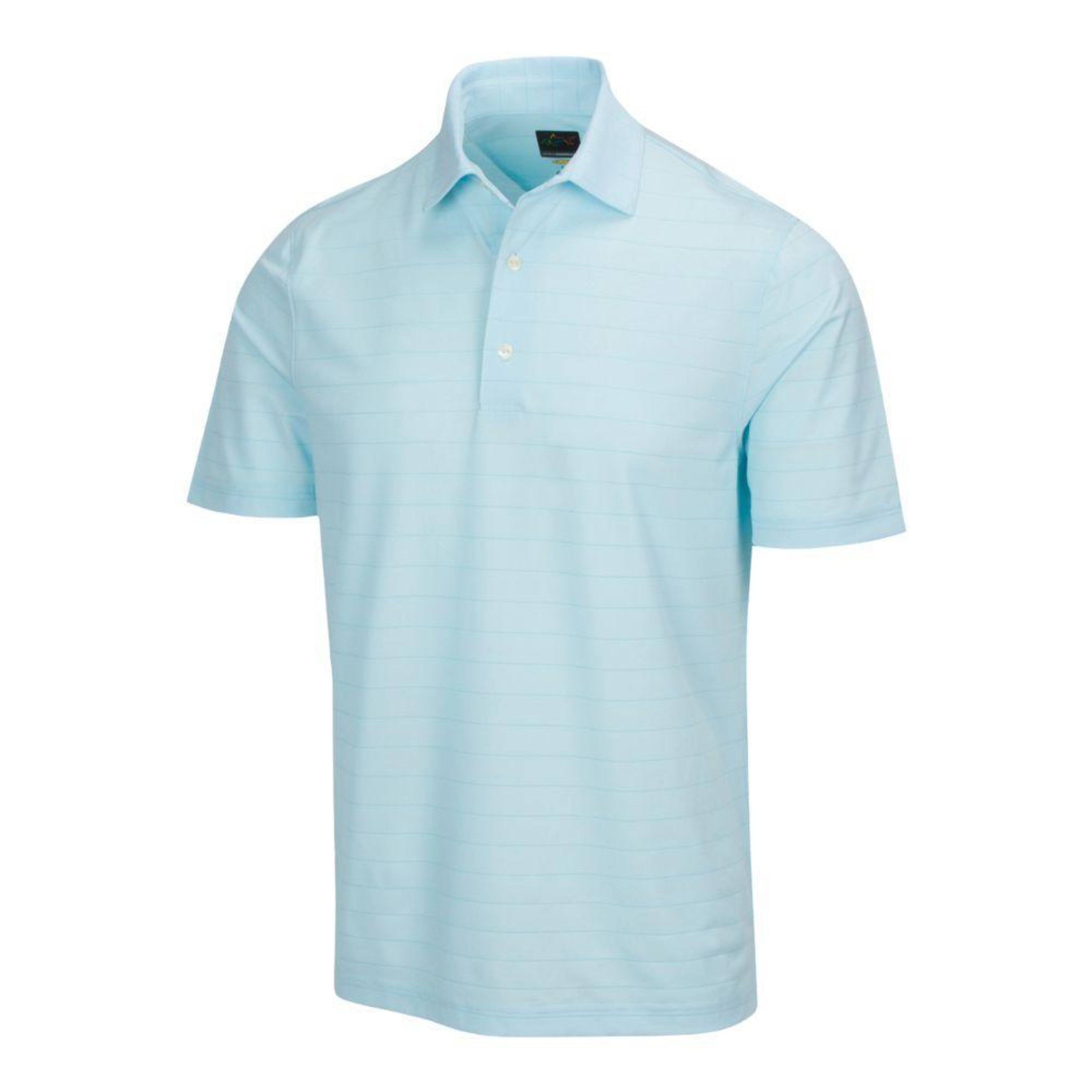Greg Norman Men's Stripe Stretch Polo - Seaside Blue In India | golfedge  | India’s Favourite Online Golf Store | golfedgeindia.com